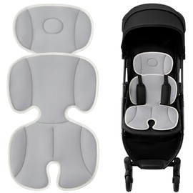 Baby Stroller Cooling Pad Universal Soft Cooler Pad Breathable Adjustable Car Seat Liner Detachable 2-Piece Cooling Cushion Fits Strollers, Car Seat, High Chair, Bassinet, Swing
