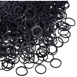 Paquete de 1000 Piezas Mini Liga Plástica Negra Cabello para Dama