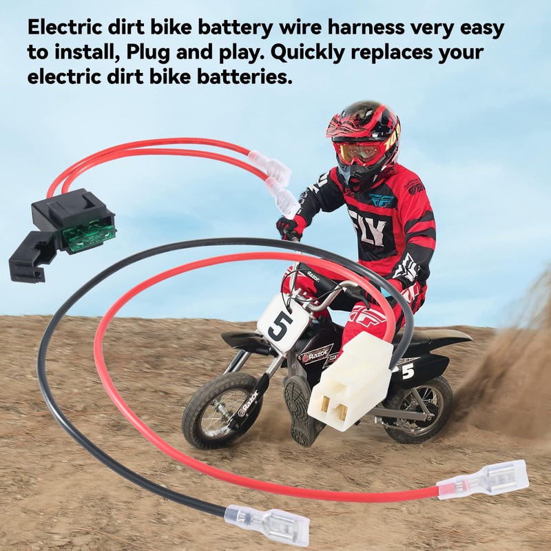Scooter Battery Harness for Razor MX350 MX400 PR200 Ground Force