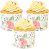 Sparkle and Bash Baking Cups Floral Watercolor Cupcake Liners -