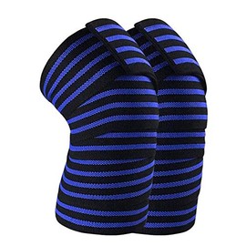 TOSKOU Protector de Rodillera, 2Pack Wraps para Rodilla, Ajustable Transpirable Rodilleras de Compresion Soporte para Alivio de Dolor Articular,...   
