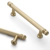Asidrama 10 Pack 3.75 Inch(96mm) Brushed Gold Cabinet Pulls Cabinet