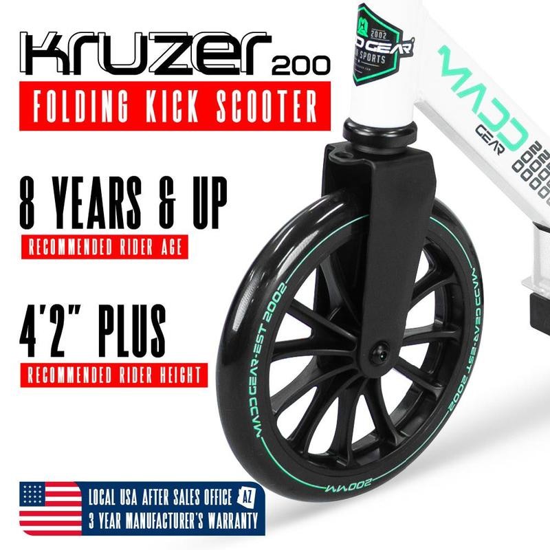 Kruzer 200 Folding Scooter - Teal