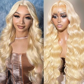 28 Inch Blonde Wig Human Hair 613 13x6 Lace Front Wig Human Hair Pre Plucked 200 Density Body Wave HD Lace Front Wigs Human Hair for Women 613 HD Lace Frontal Wigs 13x6 613 Blonde Human Hair Wig