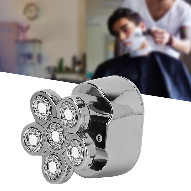 6 in 1 IPX6 Waterproof Electric Head Hair Shaver Automatic