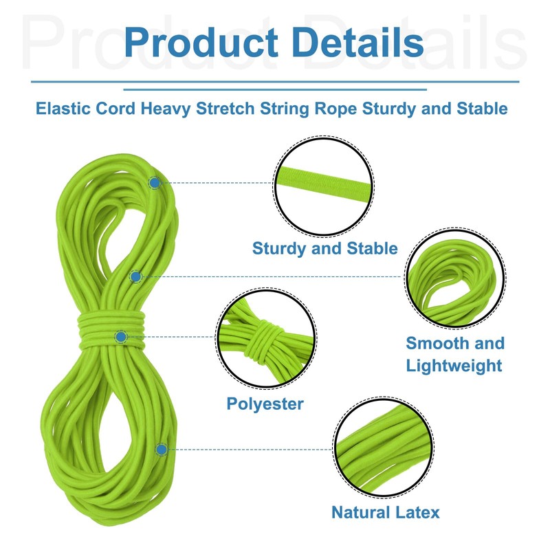 sourcing map Bungee Cord Elastic Cord Heavy Stretch String Rope
