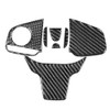 Carbon Fiber Steering Wheel Button Switch Panel Trim Cover Fits
