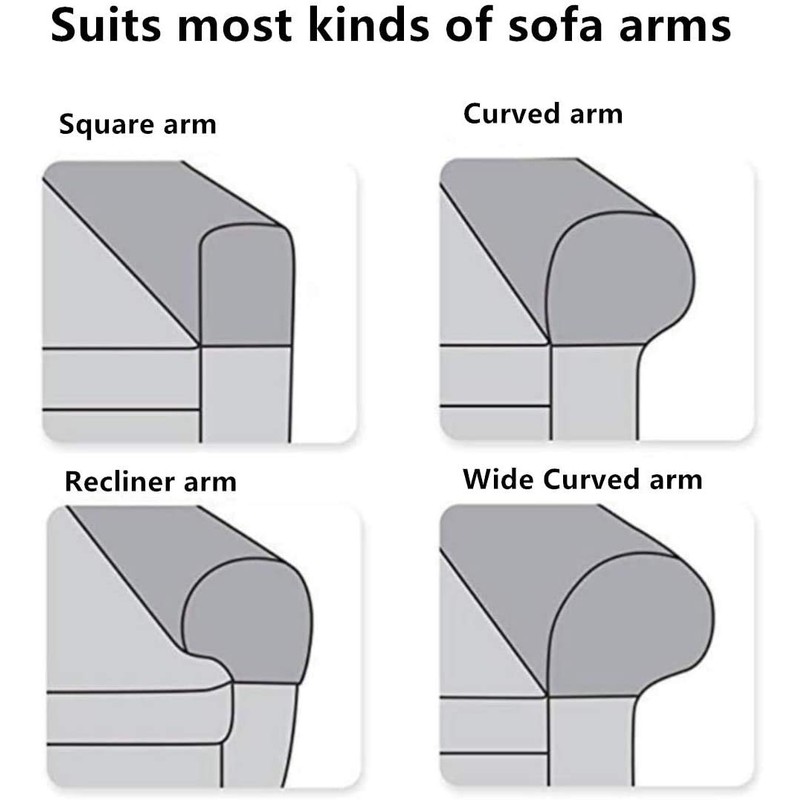 Sofa Armrest Protectors for Armchairs, Sofas, Non-Slip Armchair, 2PCS/Set Fleece