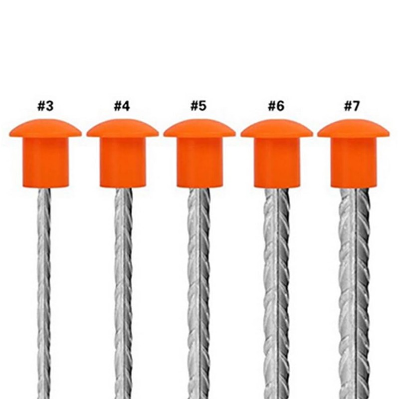250 Pieces Rebar Mushroom Safety Caps | for Rebar #3