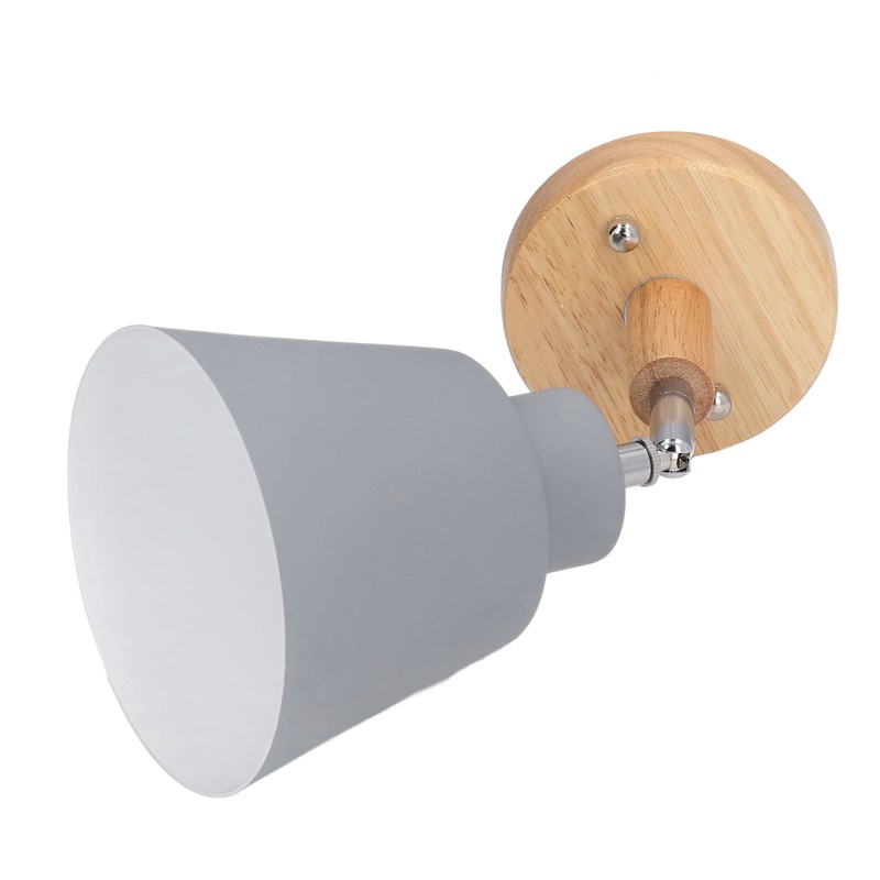 Wall Sconces Modern Minimalist Style Wood Art Decorative Grey Wall