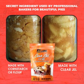 Clear Jel For Canning 2 lbs - Cook Type Corn Starch Powder - Thickener for Liquids, Cherry Pie Filling, and Fruit Desserts - Non GMO Cooking Ingredient - Makes Beautiful Pies