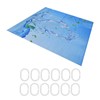 Shower Curtain Waterproof Polyester Blackout Curtain with Hook for Bathroom