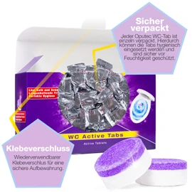30 x Oputec WC Active Tabs For Cleaning Toilets and Urinals 30