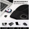 Wmcaps Unisex Hat with Light, USB Rechargeable LED Beanie, Winter