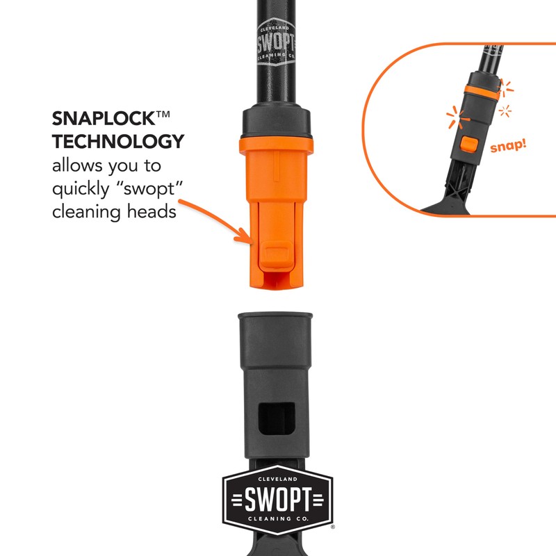 SWOPT 12" Combination Squeegee Head - Blade With Detachable Microfiber