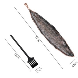 1 Piece Bronze Incense Holder Metal Leaves, Incense Burner Ash Catcher, for Incense Cones Incense Sticks or Decoration Living Room Yoga Accessories, Ideal for Home Decoration