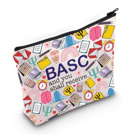 G2TUP Psychologist Makeup Bag Psychology Gifts Psych Therapist Gifts BASC and You Shall Receive Psych Teacher Zipper Bag (BASC and You CA)