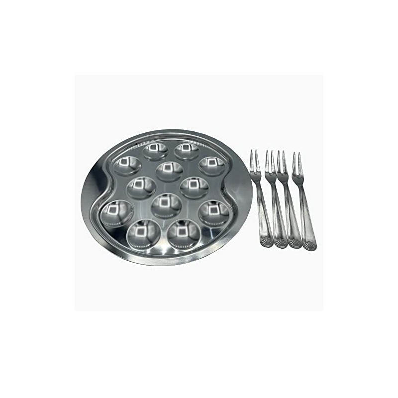 ROGER ORFEVRE Le Thiers Premium Polished Stainless Steel Escargot/Snail Dish