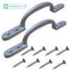 6" Galvanised Cast Iron D Handles – Gate, Shed, Door