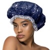 Donna Gorro Ducha Reversible Unidad Impermeable Doble Capa Protección Elástico