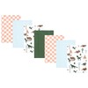 Hudson Baby Unisex Baby Cotton Flannel Burp Cloths 7-Pack, Retro