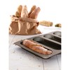Lekue 4 Cavity Micro Perforated Mini Baguette Baking Pan, Brown