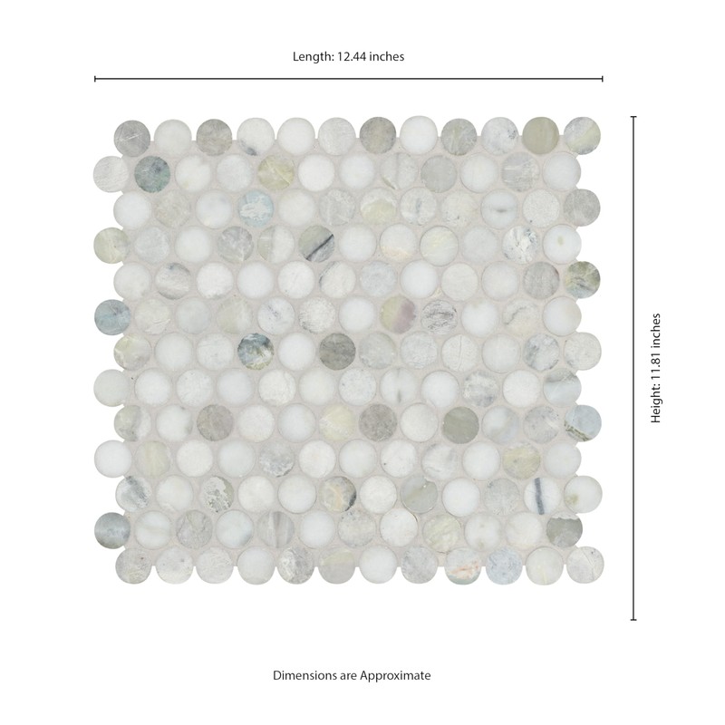 MSI Cloudland Round Pattern Polished Marble Mosaic Floor and Wall
