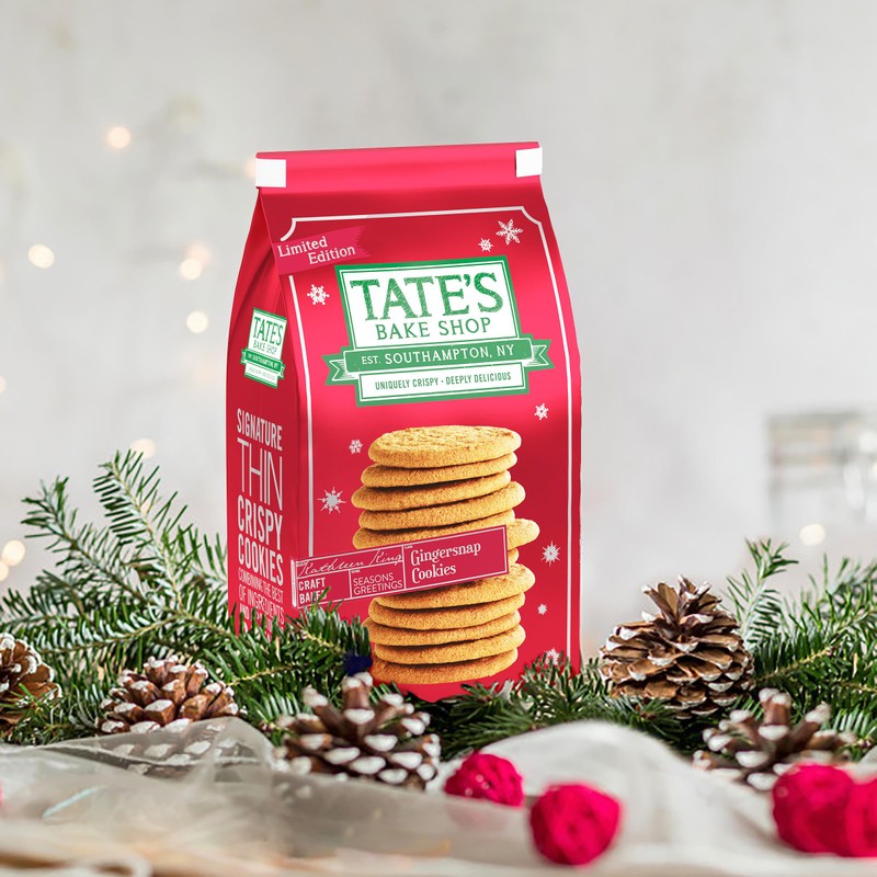 Tate's Bake Shop Gingersnap Cookies, Holiday Cookies, 6.5 oz