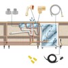 Roastove Universal Dishwasher Installation Kit,4 Ft Stainless Steel Dishwasher Hose,Burst