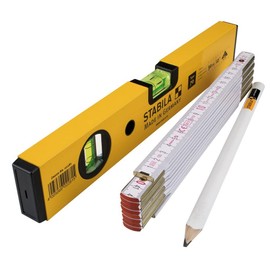Stabila 3 x DIY Kit with Spirit Level, Scale and Carpenter's Pencil (15976)