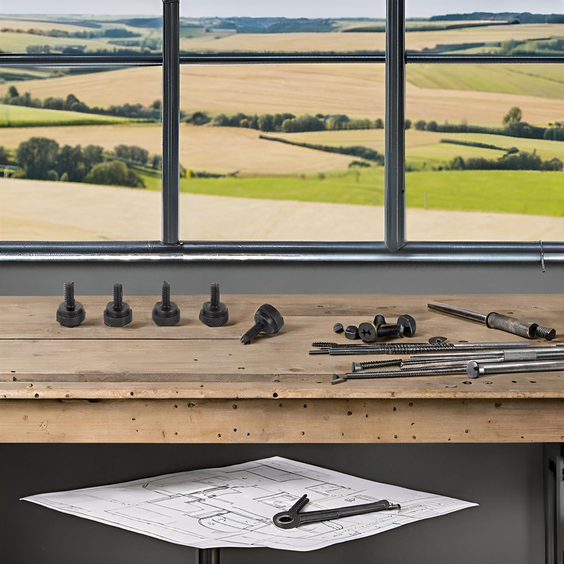 PrecisionGeek - Shoulder Thumb Screws Blackened Steel M6 x 10mm