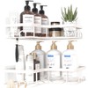 Sakugi Corner Shower Caddy - 2 Pack, Adhesive Shower Organizers,