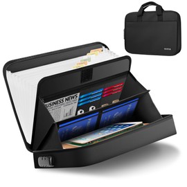 Noiposi Noiposi Fireproof Document Bag with Lock, Waterproof and Fireproof Bag with 13 Pocket Accordion File Organizer, Safe Storage Case Holder for Important Documents, Files, Money and Passport