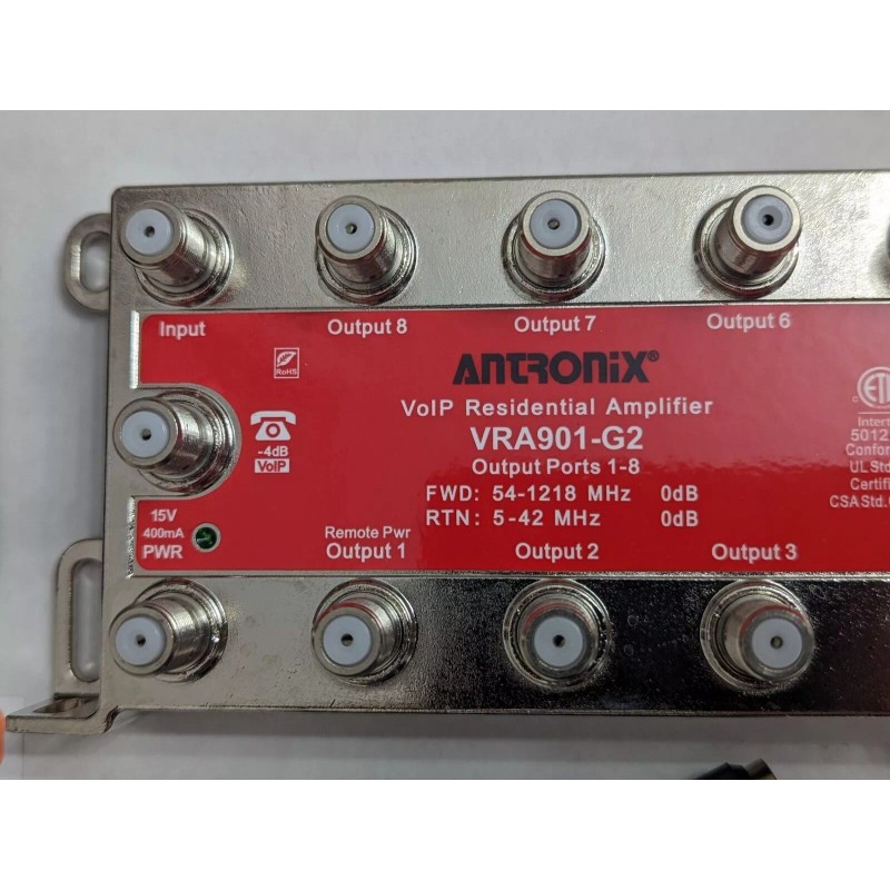 ANTRONIX VRA901-G2/ACP 1.2 GHz VoIP Residential Digital Coaxial Amplifier 9-Port