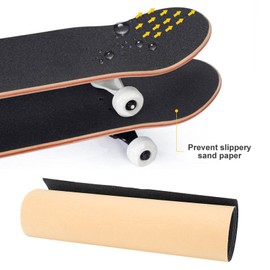 Skateboard Grip Tape, Non Slip Longboard Grips Waterproof Scooter Griptape Sheet Bubble Free Black Skate Sandpaper Rollerboard Rocker Board Snowboard Stairs Gun Pedal Pistol Wheelchair Step Skaters