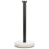 Kitchen Paper Towel Holder Countertop, Black Stainless Steel Rod, White