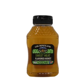 Cox Honeyland and Gifts Specialty Flavored Honey Squeeze 8oz - Multiple Flavors Available (Sweet Heat (Green Chili))