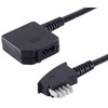 Telephone Extension 4-Core TAE-N Plug TAE-N Plug 15 m Black