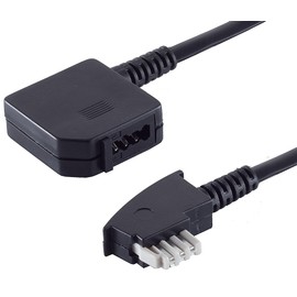 Telephone Extension 4-Core TAE-N Plug TAE-N Plug 15 m Black