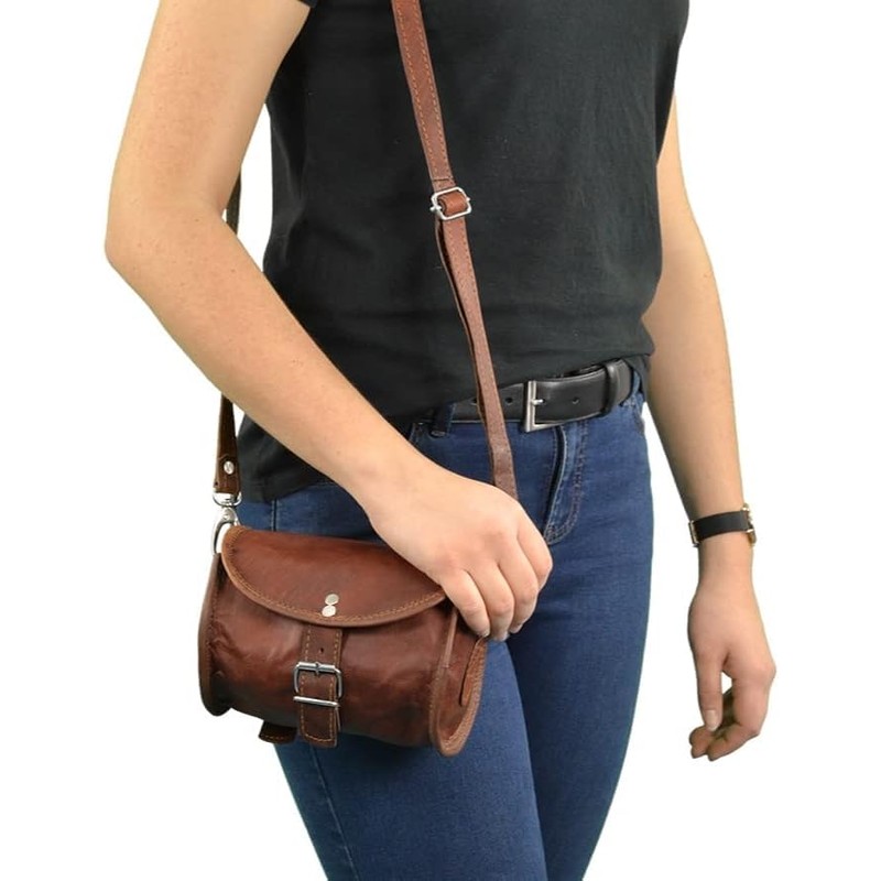 american blue Leather Bicycle Bag Handlebar Bag Saddle Bag Shoulder