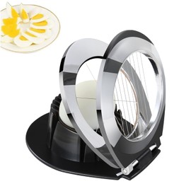 Stainless steel egg slicer, egg slicer - practical 2-in-1 egg cutting tool made of high-quality stainless steel (dishwasher safe).