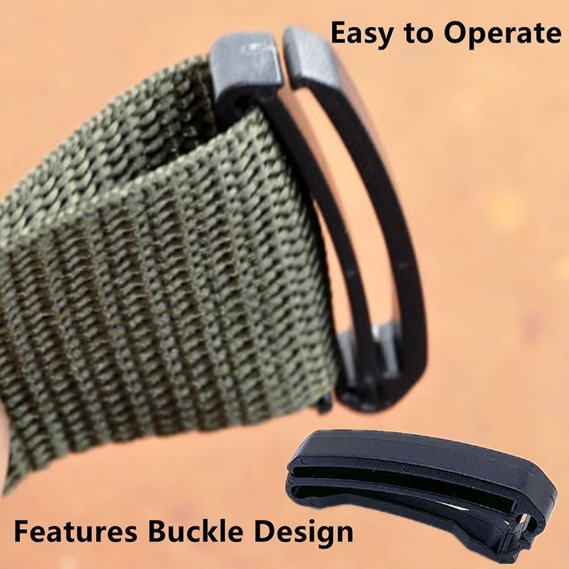 Backpack Webbing Strap Belt with Slide Buckle and Keeper Set,