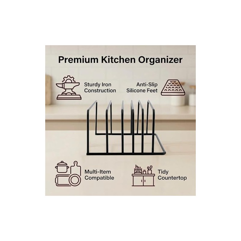 Chopping Board Holder, Black, Board Holder, Chopping Board Holder, Chopping