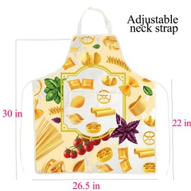 BNQL Pasta Aprons Italian Pasta Apron Pasta Gift Pasta Lover Gifts Pasta Chef Apron Gifts for Pasta Making Apron with Pockets
