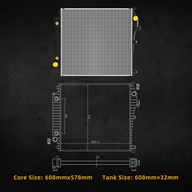 DWVO Radiator Compatible with 2007 2008 2009 2010 Ford Explorer Sport Trac 2007-2010 Mercury Mountaineer 4.0L 4.6L V6 V8