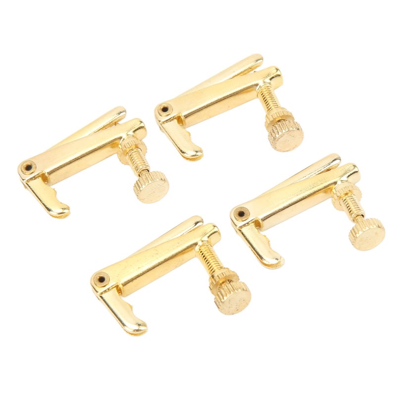 4PCS Violin Fine Tuner Golden Metal Wear Resistant String Fine