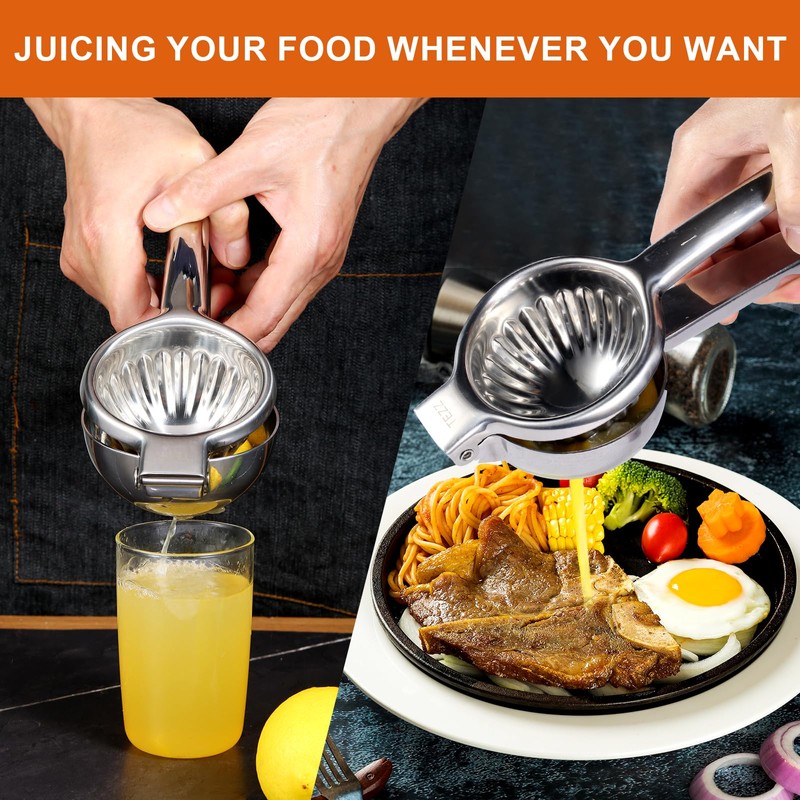 TEZZ Upgrated Extra Large Lemon Squeezer, Heavy Duty Handhelp Orange