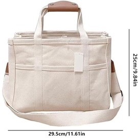 Smilbaley Large Mama Changing Bag Tote with Compartment, Handbag Multi-talent, Multifunctional Shoulder Bag, Mum Shopping Bag, Large Capacity for School, Work, Travel, Shopping (Beige), beige