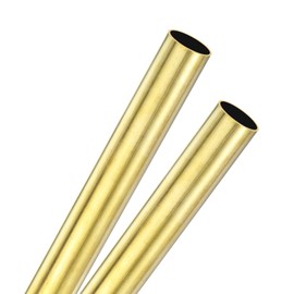 M METERXITY 2-Pack 300mm Brass Round Tube, 19mm OD 1mm Wall Thickness H62 Brass Seamless Tubing for Construction/Machining/DIY Crafting, Metal Straight Pipe [0.74x0.04x11.81IN]