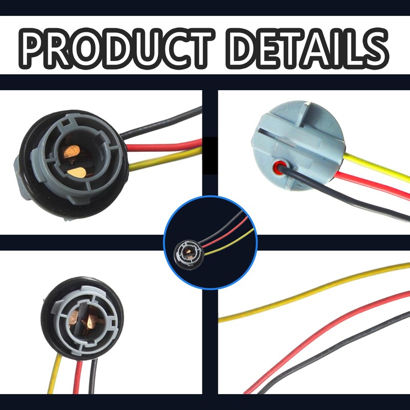 Luminuti Pack Of 2 Car Led Bulb Socket Plug,1157 Led